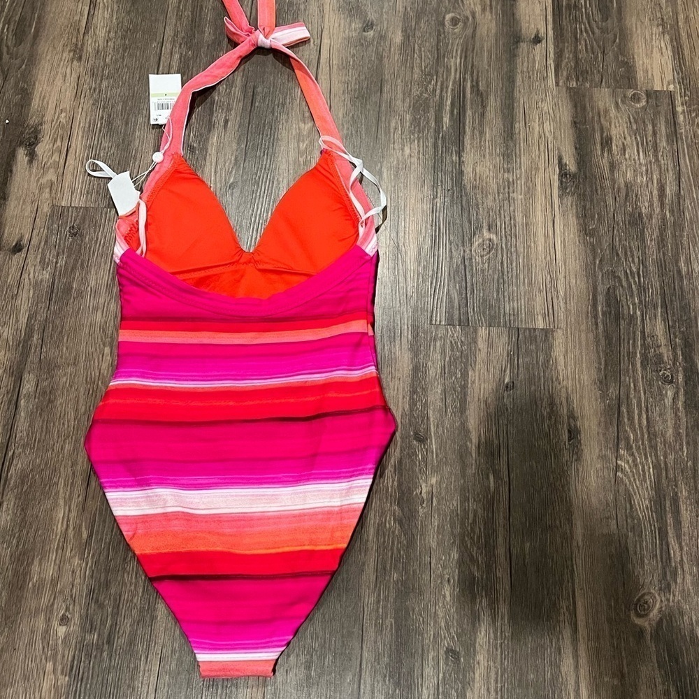 NWT Trina Turk Womens' Solstice Stripe Plunge
One Piece Swimsuit - Picture 6 of 6